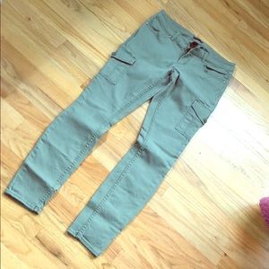 Express Olive Green Skinny Cargo Pants - Sz 6